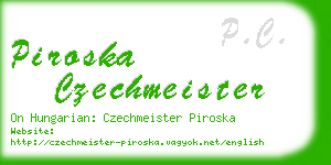 piroska czechmeister business card